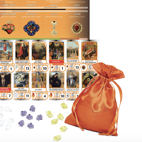 SaintCards: The Liturgy Expansion (w/Orange Game Mat)